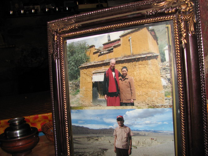 A photo of Ani Christine left from Ray and Christine\'s visit here in 2004. Gadong, Tibet.